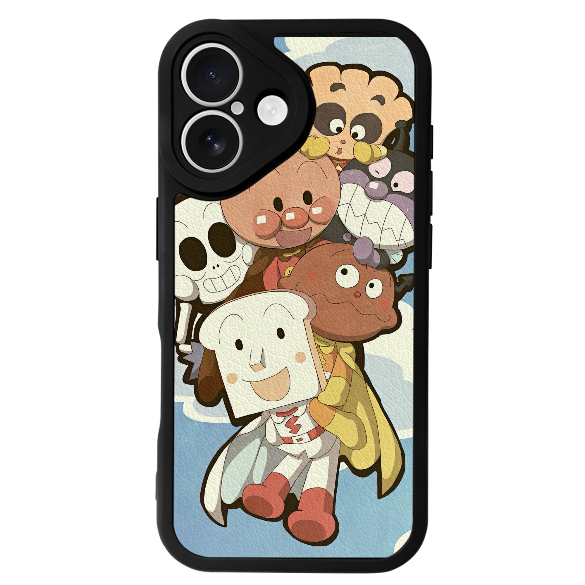 （画像用） アンパンマン Anpanman 【iPhone 16シリーズ対応】シリコンスマホケース（レザー調） 材質：シリコン